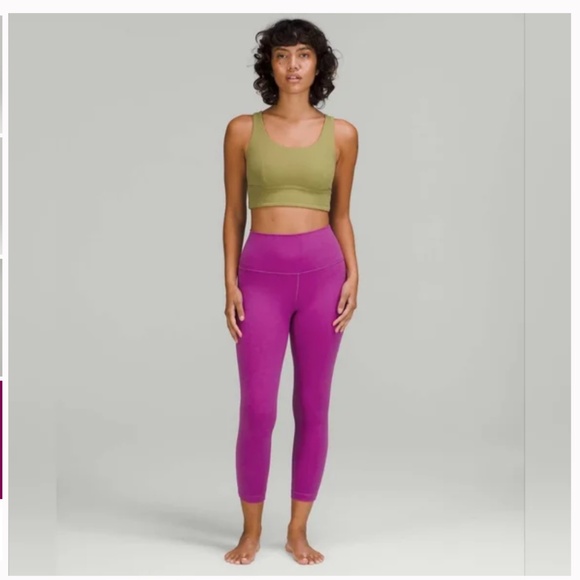 Lululemon Align High-Rise Crop 23” *Double Lined – Vivid Plum Size 4 – Rare - Picture 4 of 10
